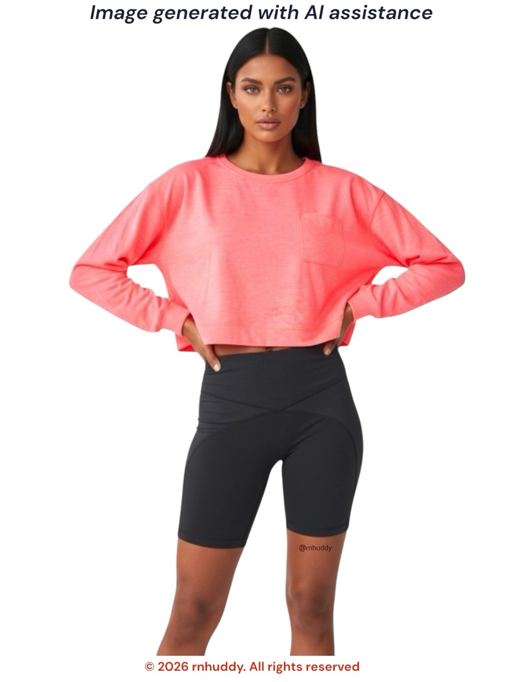Offline by Aerie M black hi rise 7” bike shorts with ribbing